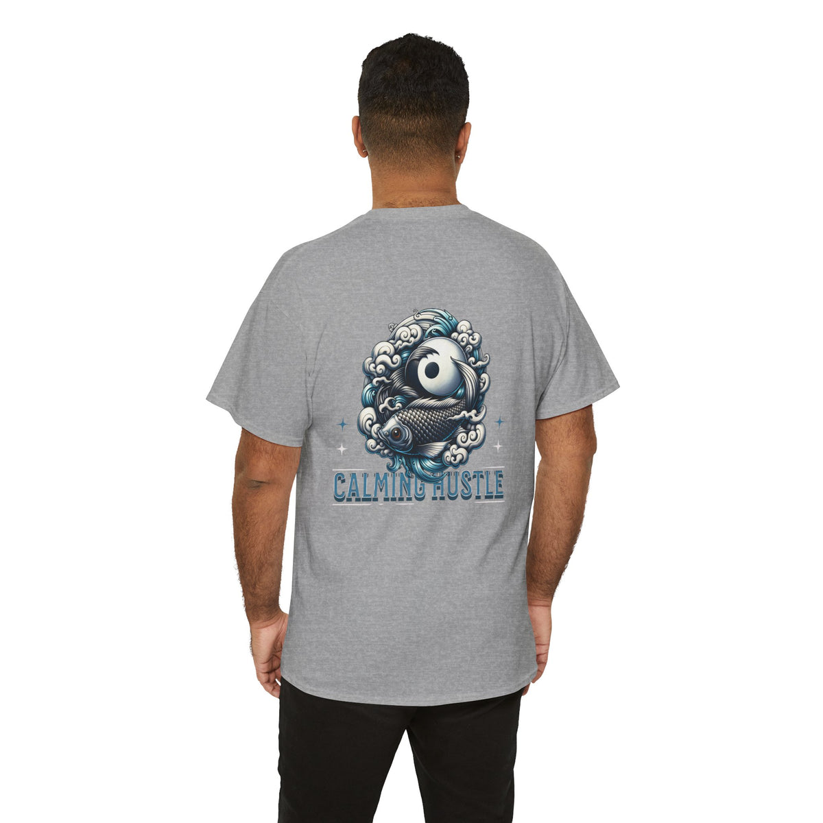 Calming Hustle Tee — Yin Yang Koi Graphic T-Shirt