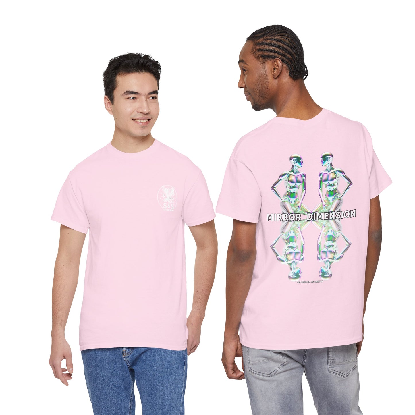 Mirror Dimension T-Shirt — Symmetrical Sci-Fi Alien Graphic Tee