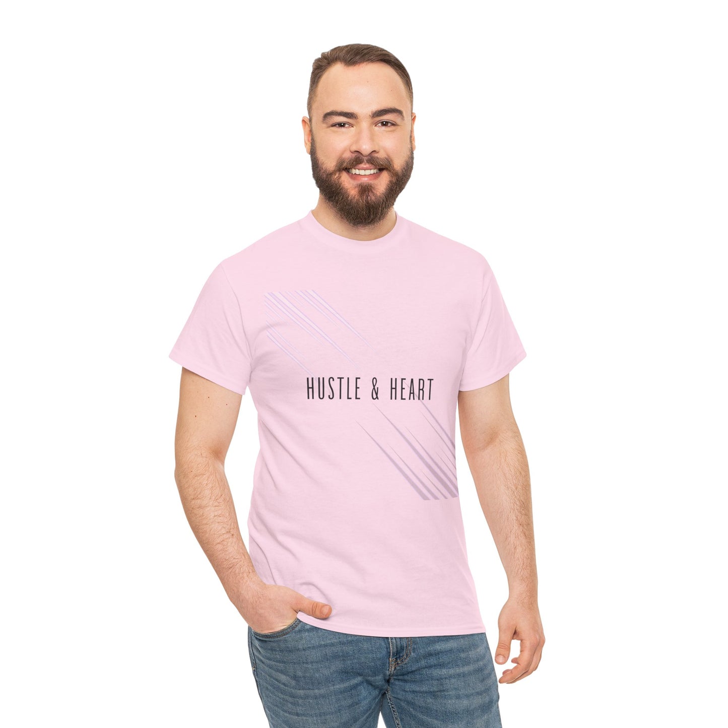 Hustle & Heart Tee — Minimal Motivational Graphic Tee