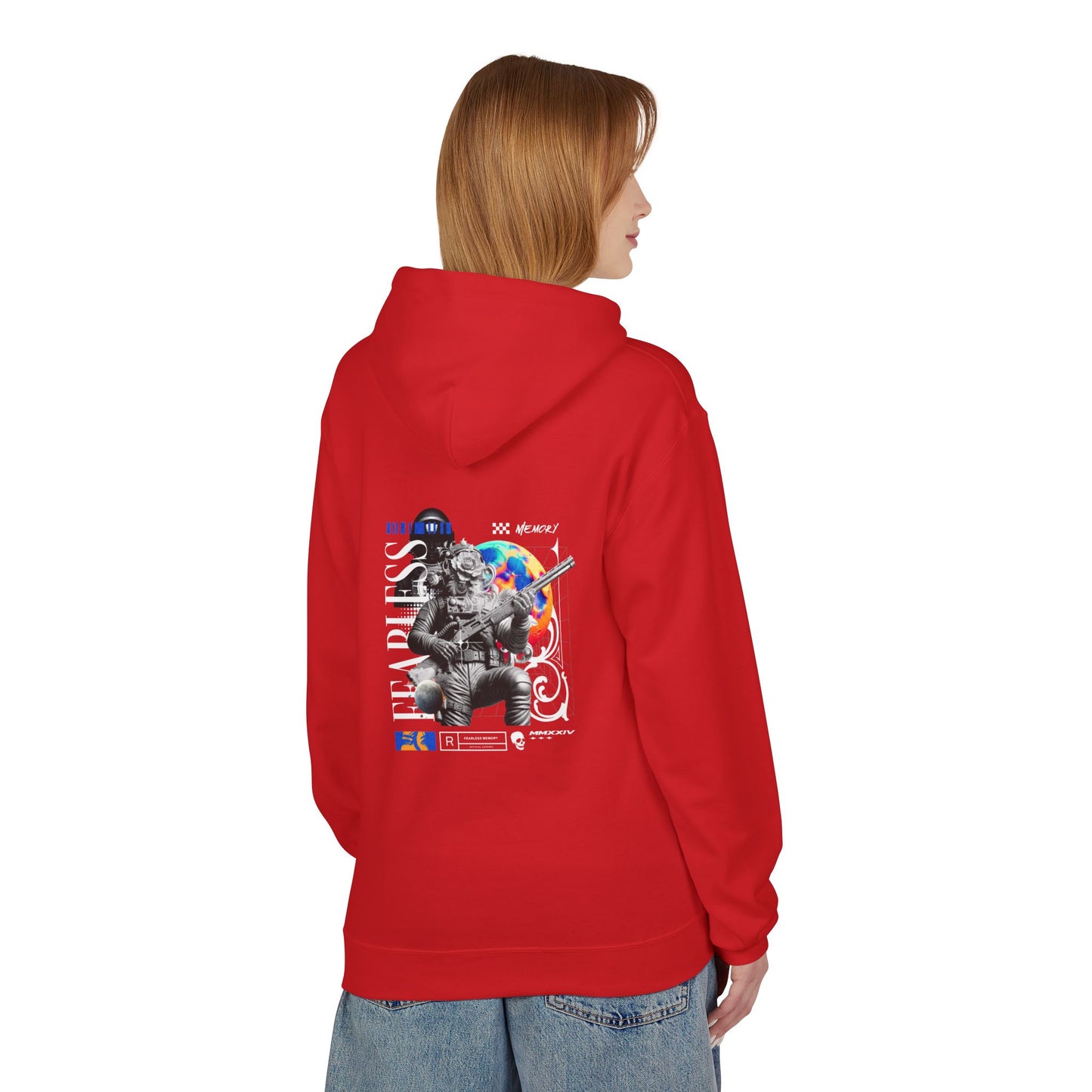 Fearless Memory Graphic Hoodie — Sci-Fi Soldier
