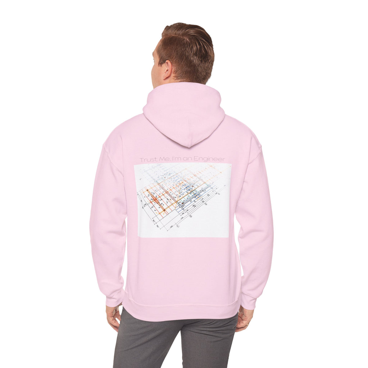 Abstract Grid Hoodie — Geometric Back Print