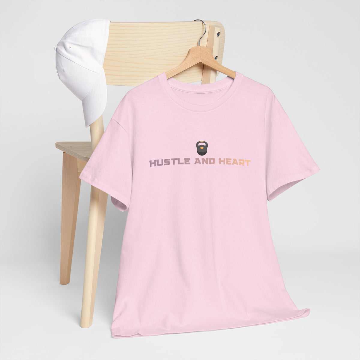 Hustle and Heart Tee — Minimal Motivational Graphic T-Shirt