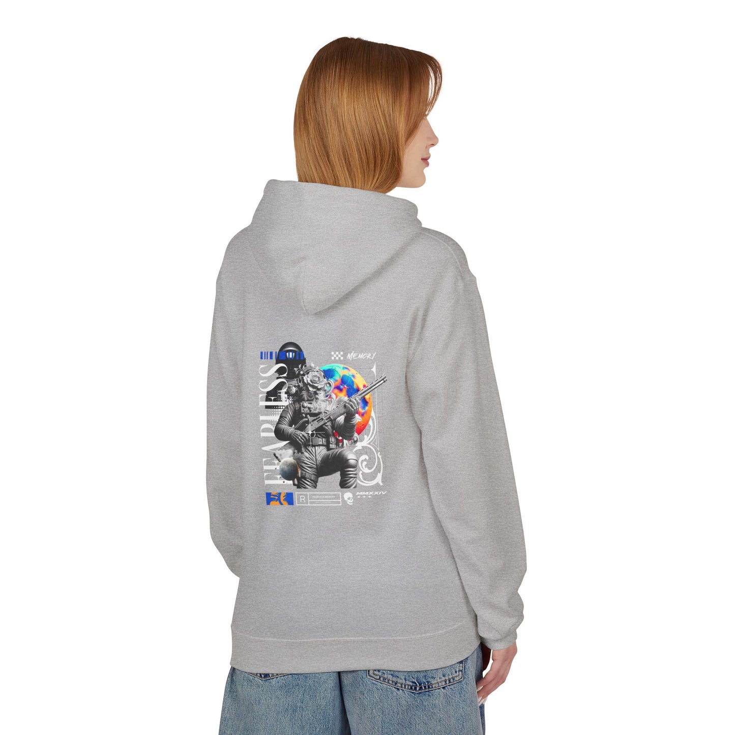 Fearless Memory Graphic Hoodie — Sci-Fi Soldier