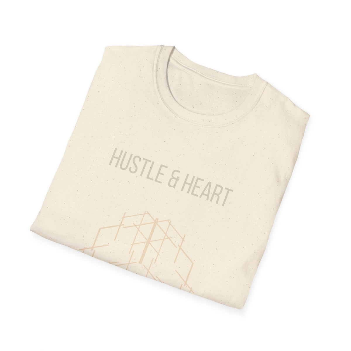 Hustle & Heart Geometric Tee — Motivational Graphic T-Shirt