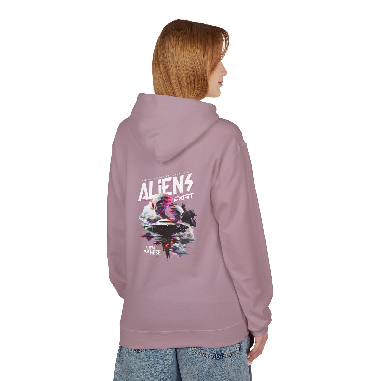 Aliens Exist Graphic Hoodie — Sci-Fi Alien Streetwear