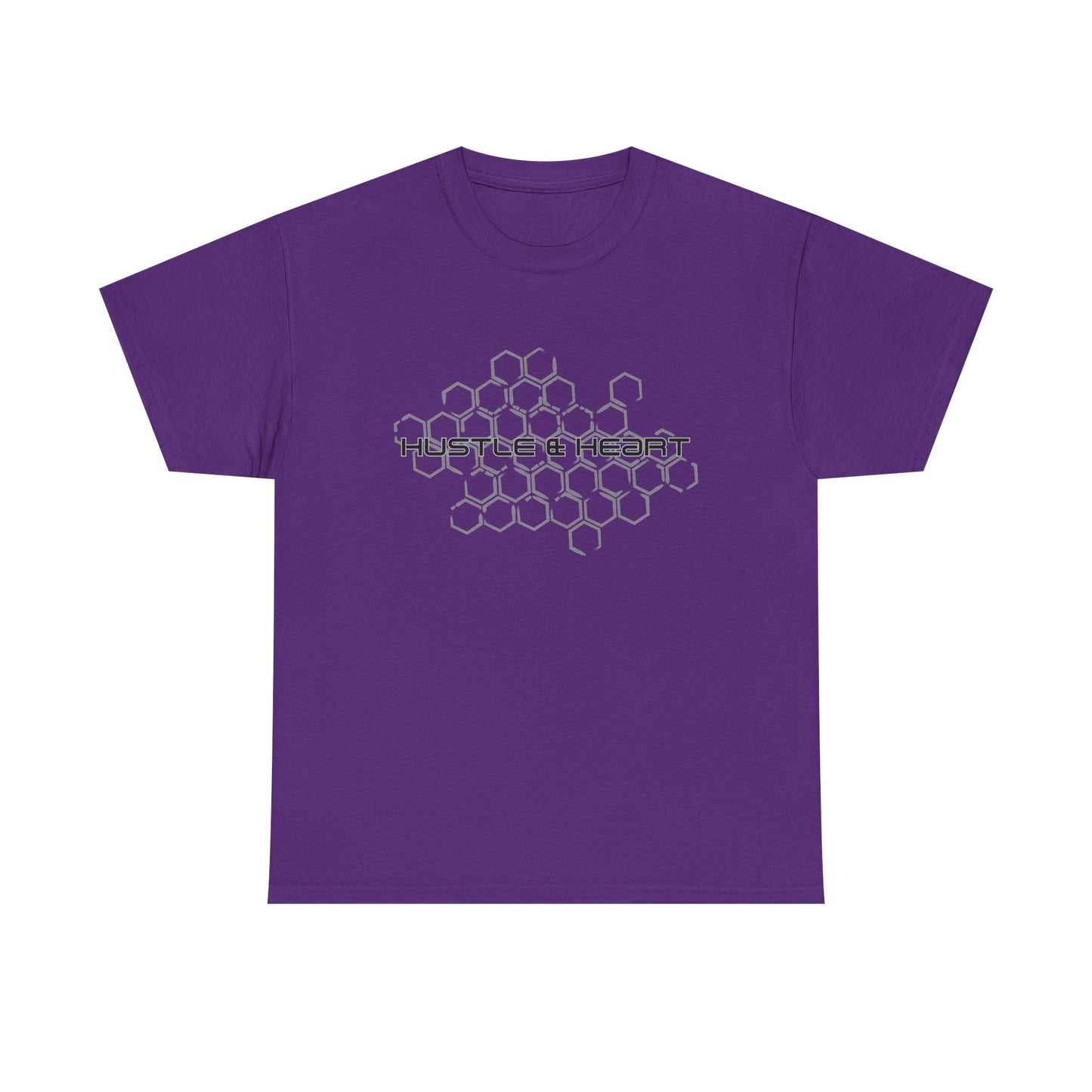 Hustle & Heart T-Shirt — Honeycomb Graphic Motivational Tee