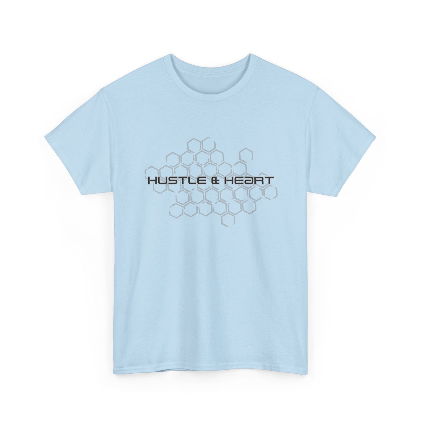 Hustle & Heart T-Shirt — Honeycomb Graphic Motivational Tee