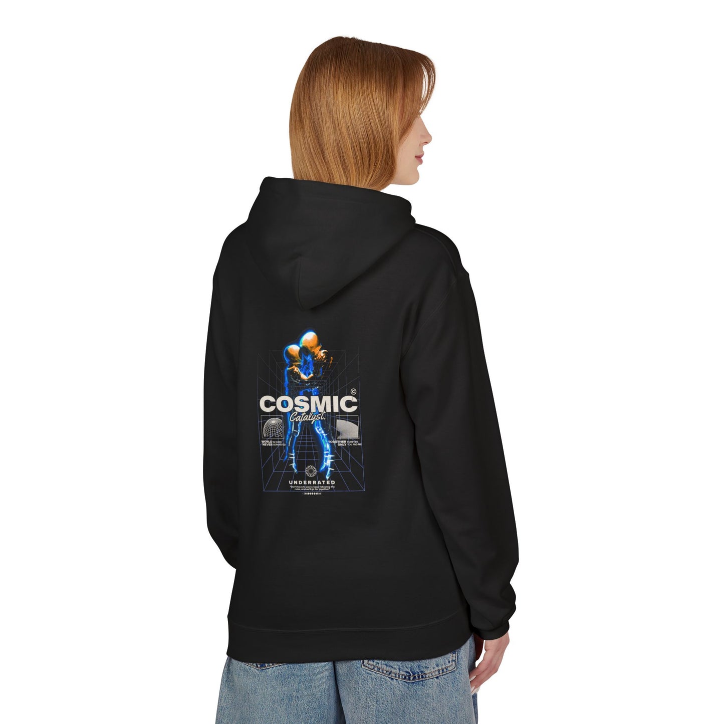 Cosmic Catalyst Graphic Hoodie — Futuristic Sci-Fi