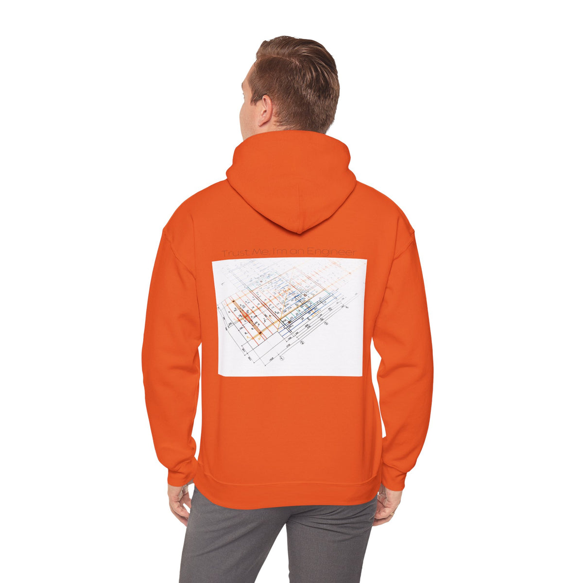 Abstract Grid Hoodie — Geometric Back Print
