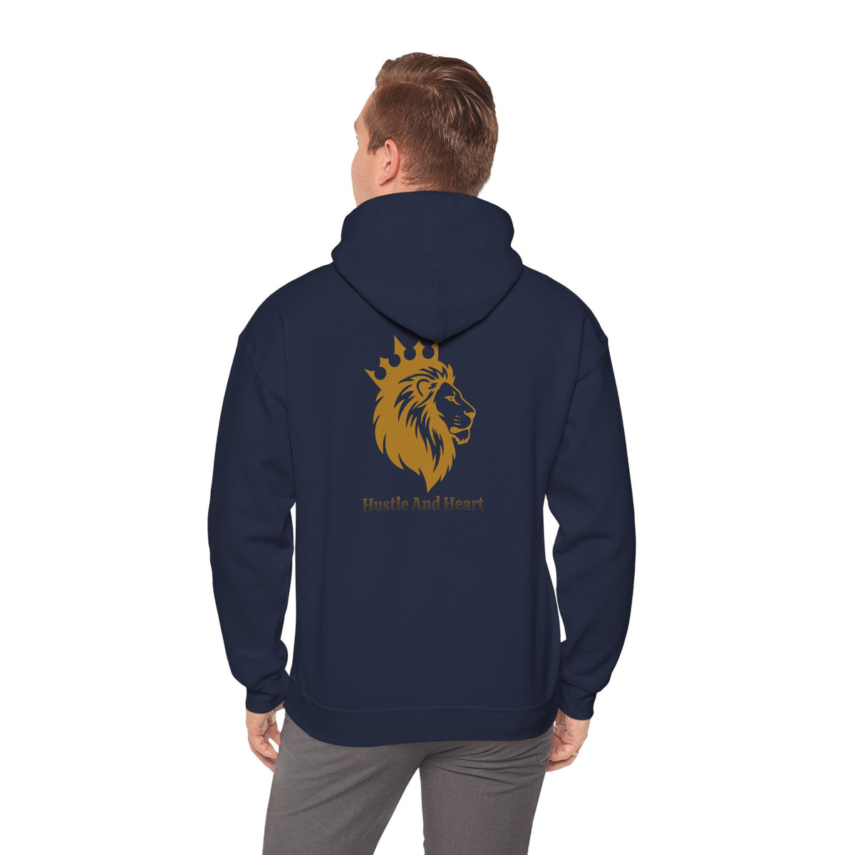 Lion Crown Hoodie — "Hustle And Heart" Graphic Pullover