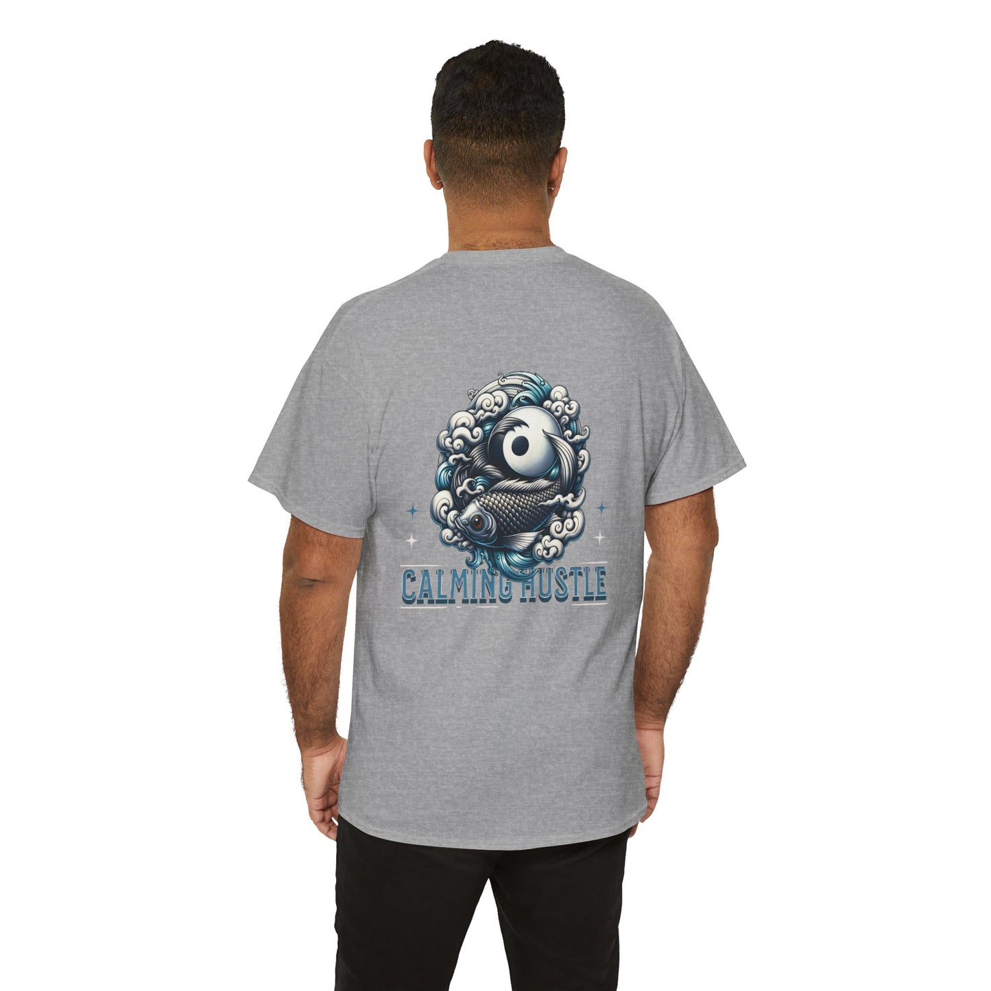 Calming Hustle Tee — Yin Yang Koi Graphic T-Shirt