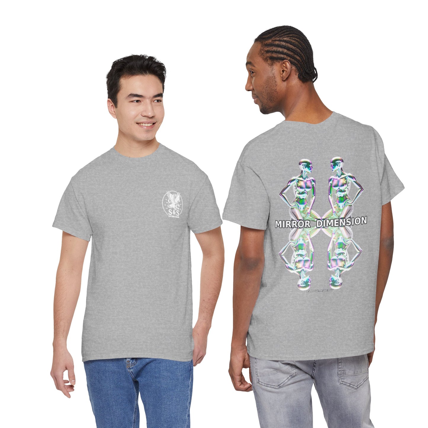 Mirror Dimension T-Shirt — Symmetrical Sci-Fi Alien Graphic Tee