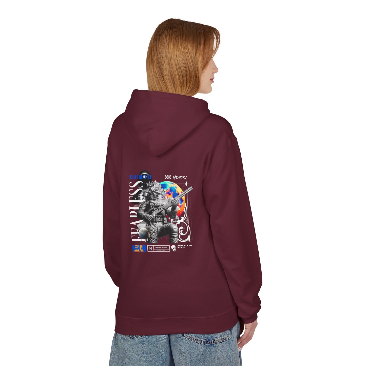 Fearless Memory Graphic Hoodie — Sci-Fi Soldier