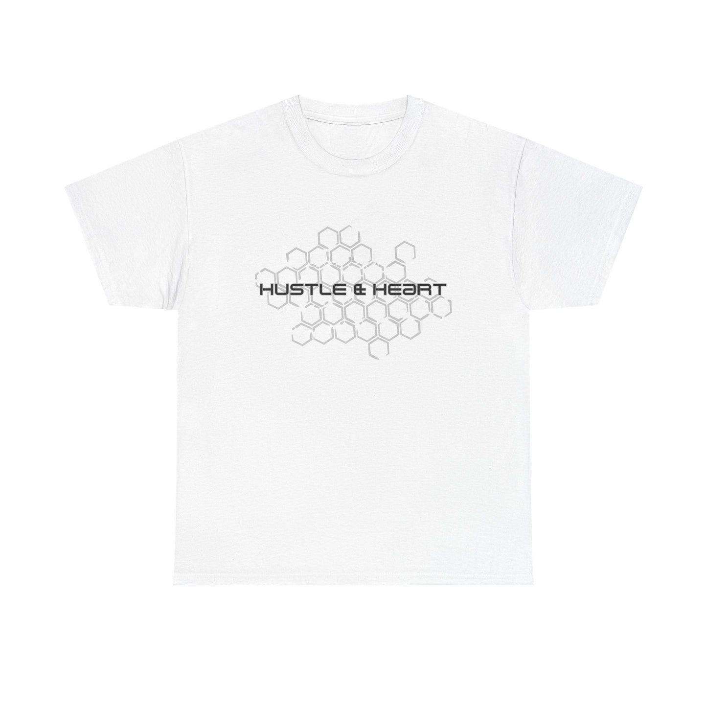Hustle & Heart T-Shirt — Honeycomb Graphic Motivational Tee