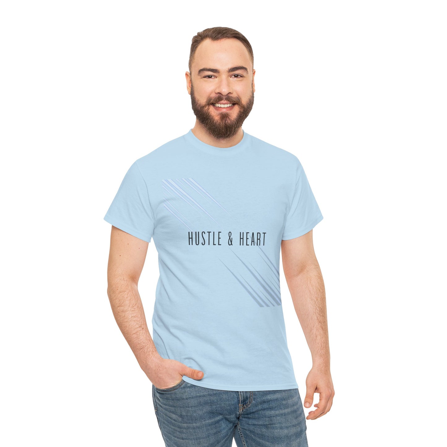 Hustle & Heart Tee — Minimal Motivational Graphic Tee