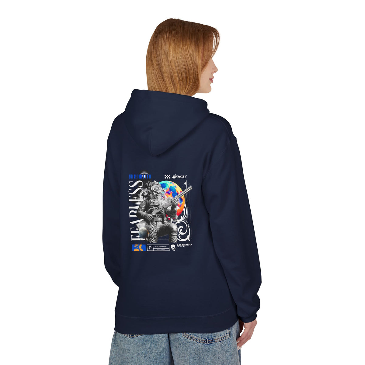 Fearless Memory Graphic Hoodie — Sci-Fi Soldier