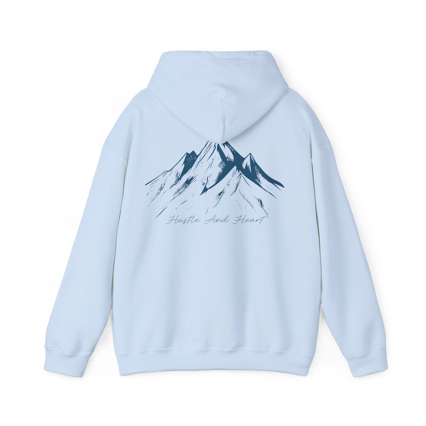Mountain Sketch Hoodie — "My Home, Wild Heart" Minimal Nature Pullover