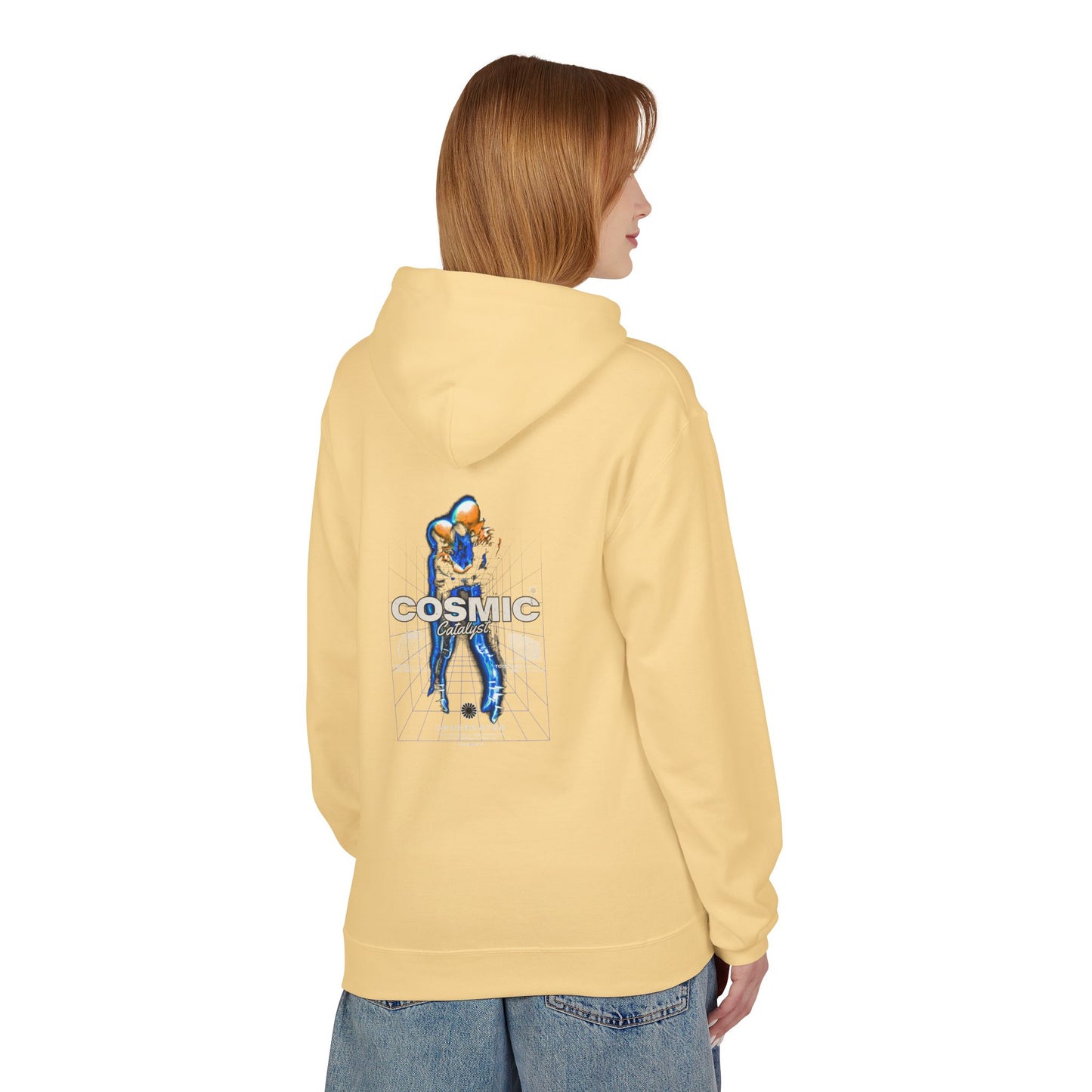 Cosmic Catalyst Graphic Hoodie — Futuristic Sci-Fi