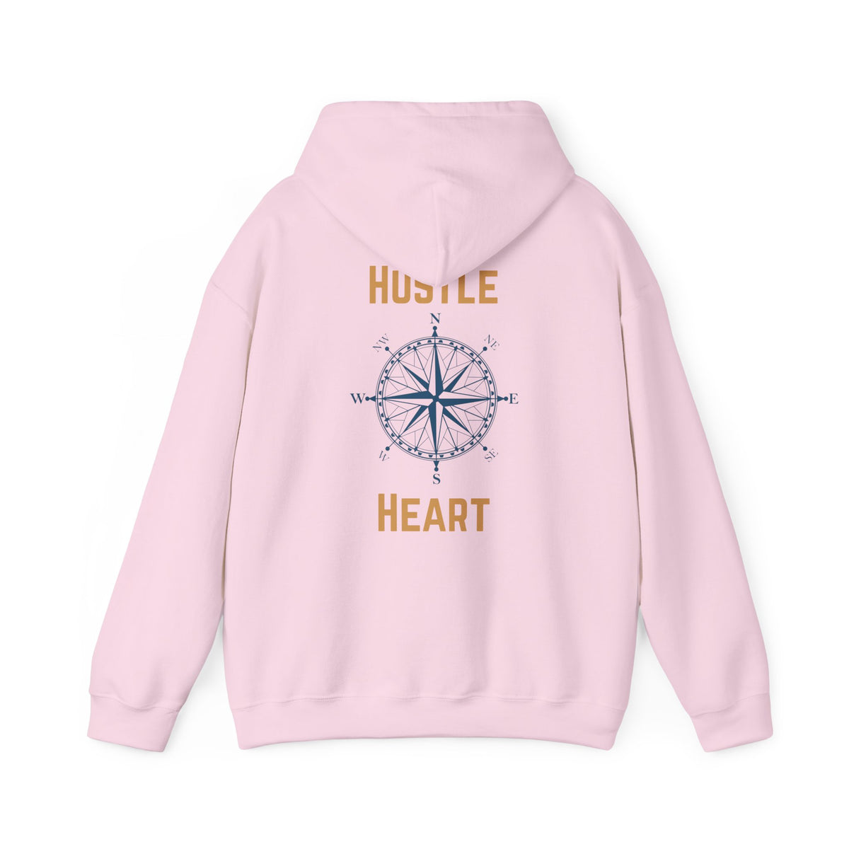 Hustle Heart Compass Hoodie — Motivational Graphic Pullover