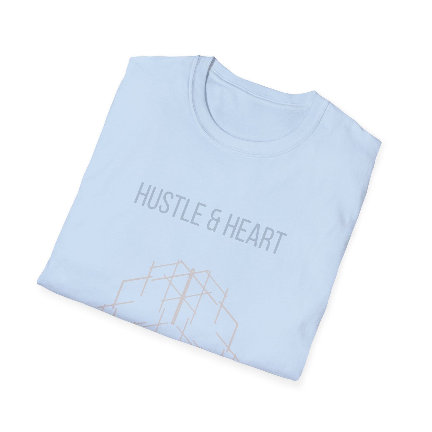 Hustle & Heart Geometric Tee — Motivational Graphic T-Shirt