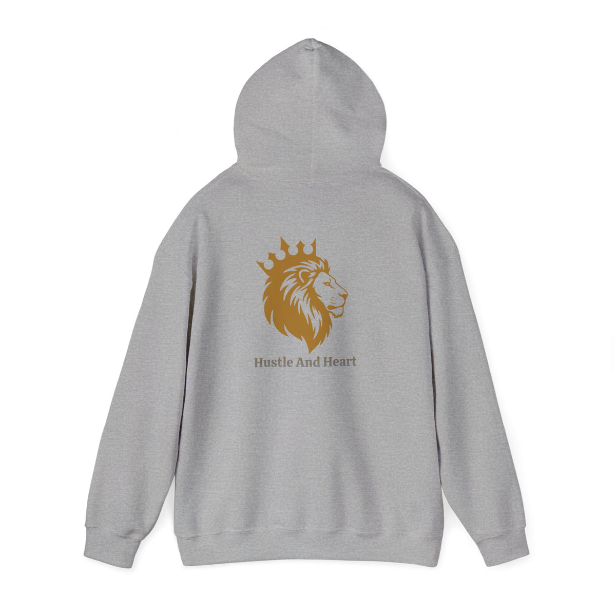 Lion Crown Hoodie — "Hustle And Heart" Graphic Pullover