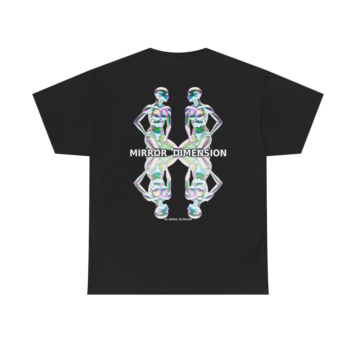 Mirror Dimension T-Shirt — Symmetrical Sci-Fi Alien Graphic Tee
