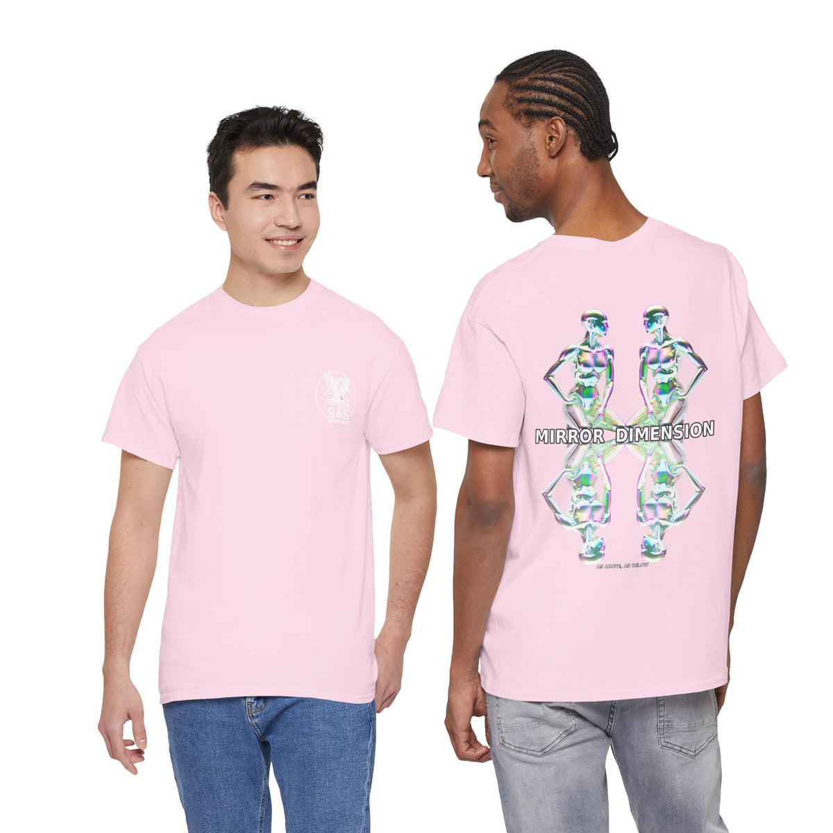 Mirror Dimension T-Shirt — Symmetrical Sci-Fi Alien Graphic Tee