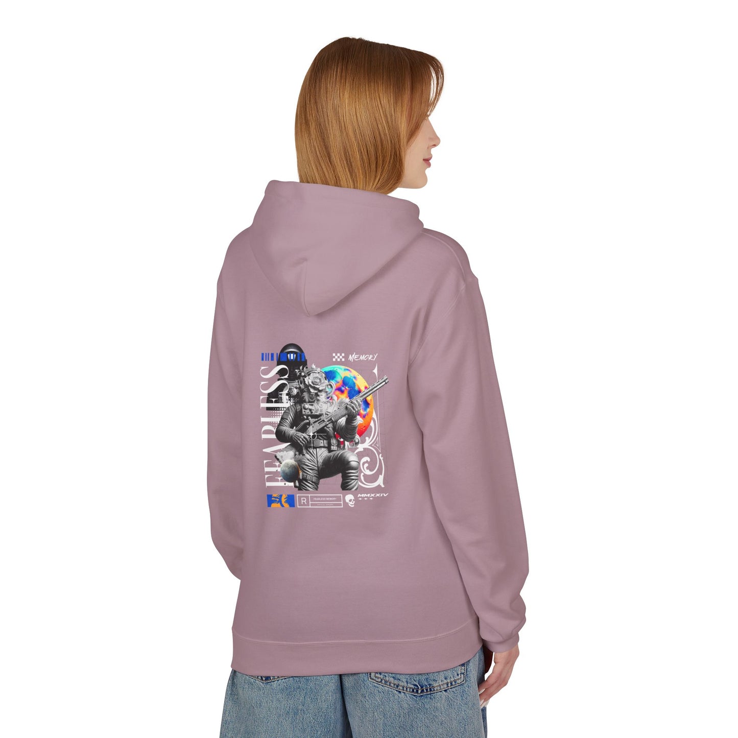 Fearless Memory Graphic Hoodie — Sci-Fi Soldier