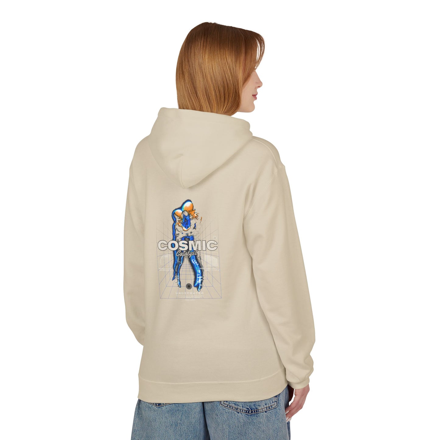 Cosmic Catalyst Graphic Hoodie — Futuristic Sci-Fi
