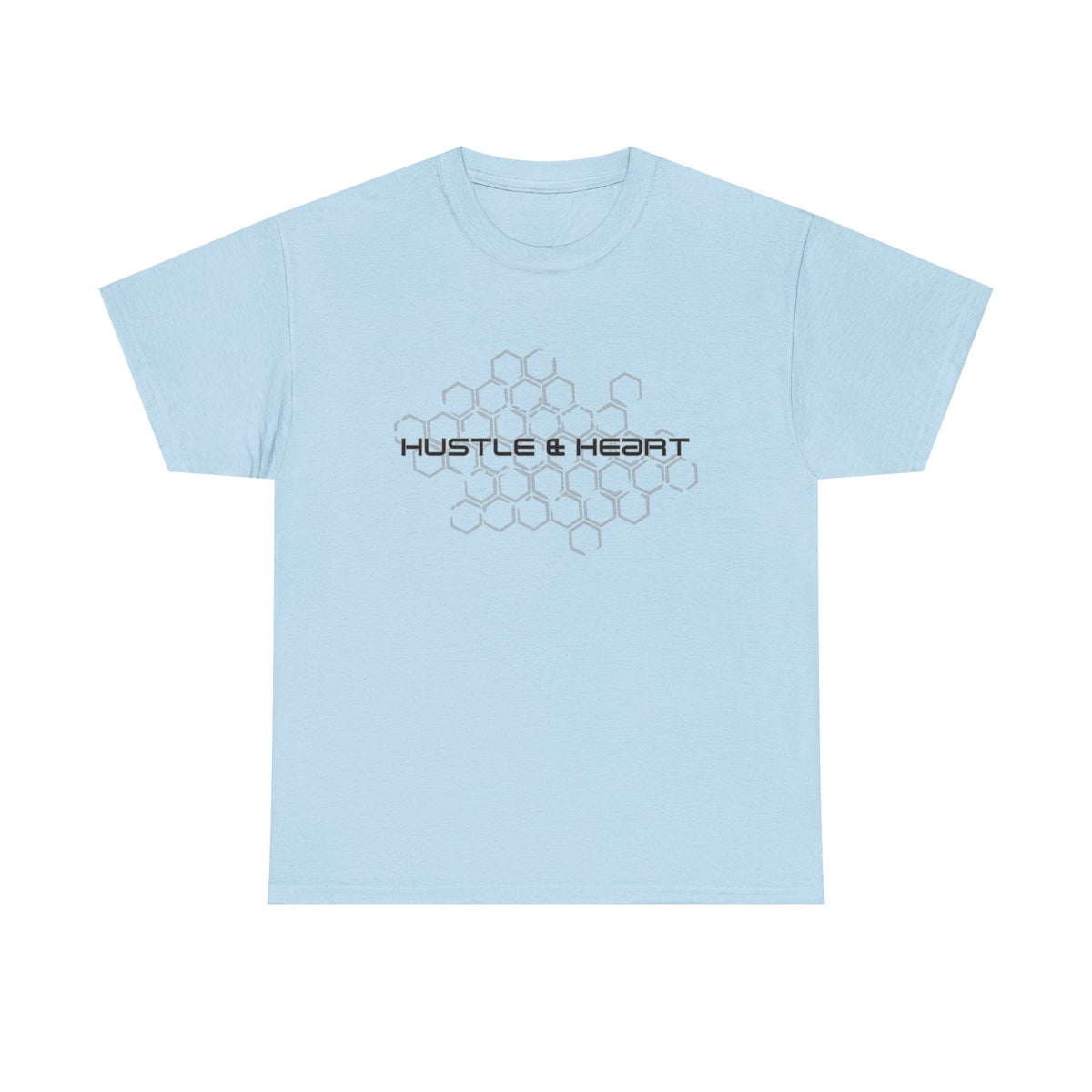 Hustle & Heart T-Shirt — Honeycomb Graphic Motivational Tee