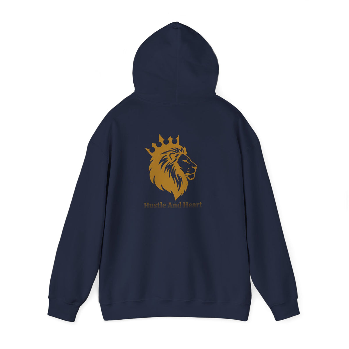 Lion Crown Hoodie — "Hustle And Heart" Graphic Pullover