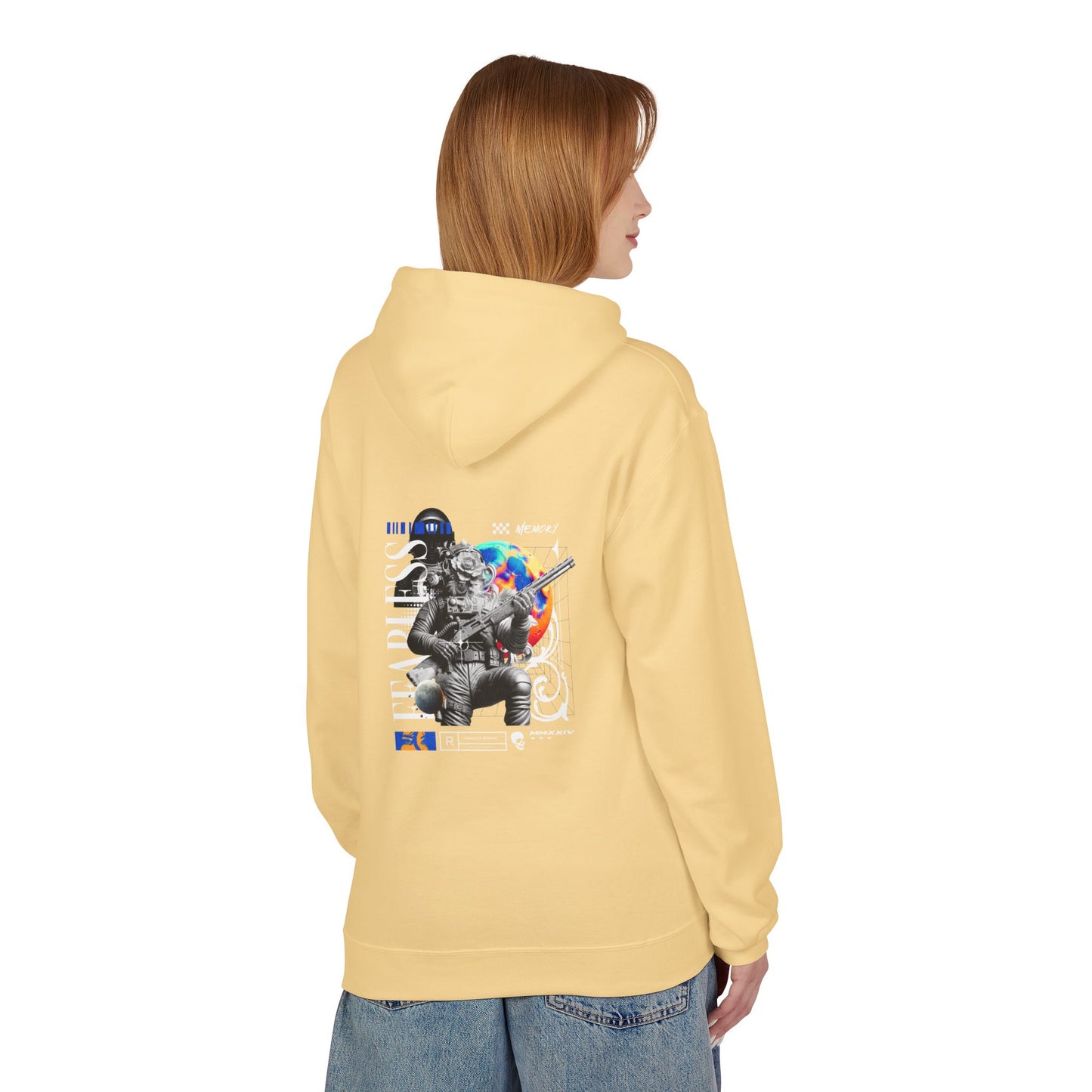 Fearless Memory Graphic Hoodie — Sci-Fi Soldier