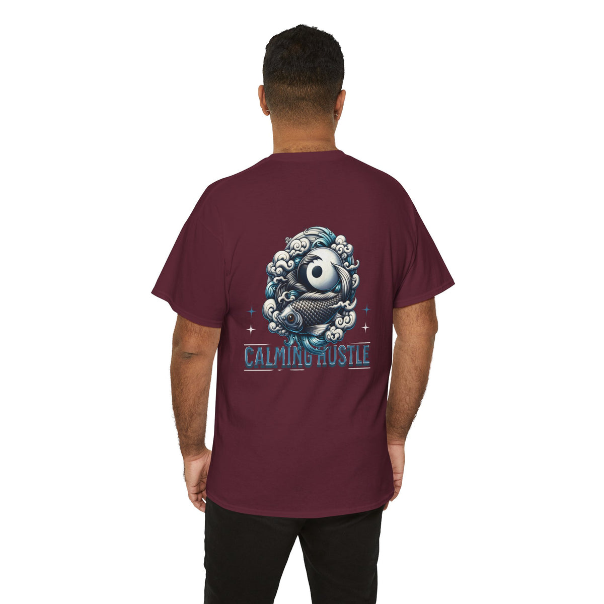 Calming Hustle Tee — Yin Yang Koi Graphic T-Shirt