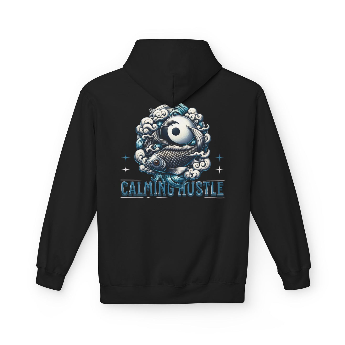 Calming Hustle Hoodie — Yin Yang Koi Graphic Sweatshirt