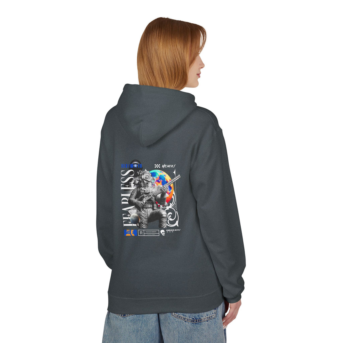 Fearless Memory Graphic Hoodie — Sci-Fi Soldier