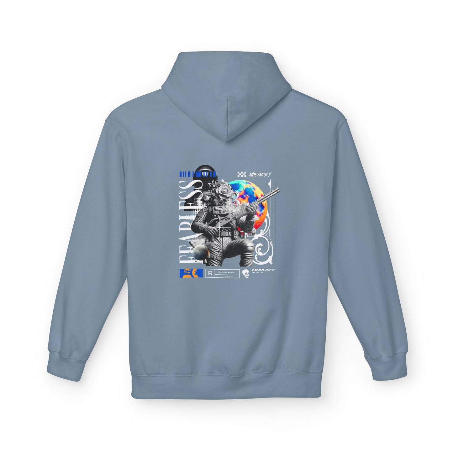 Fearless Memory Graphic Hoodie — Sci-Fi Soldier