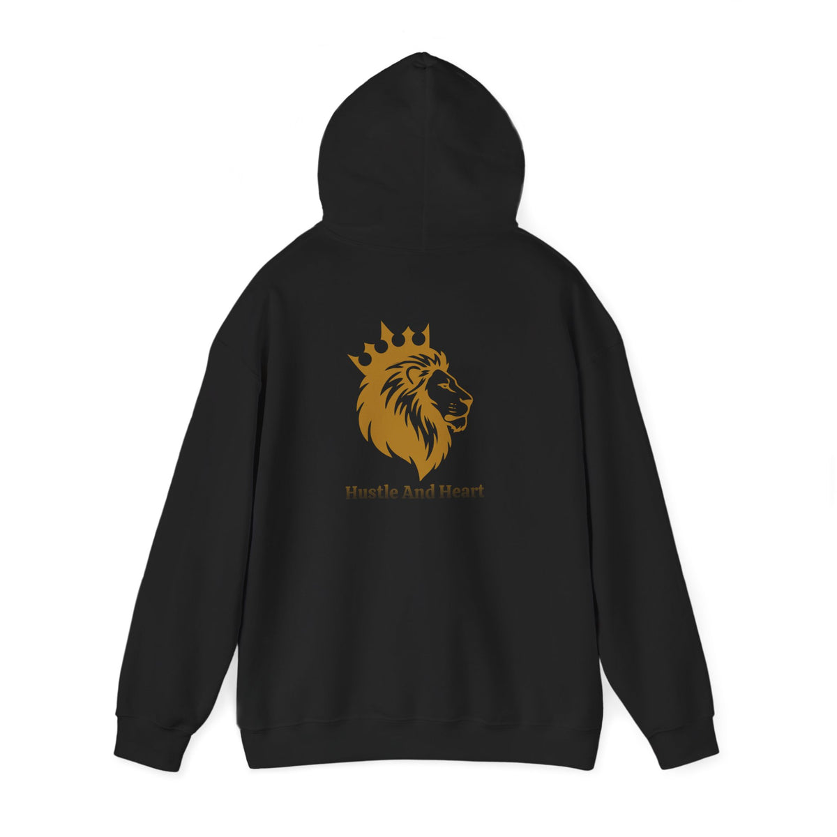Lion Crown Hoodie — "Hustle And Heart" Graphic Pullover