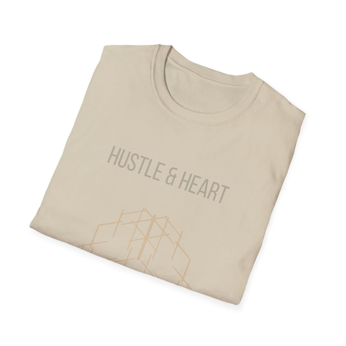 Hustle & Heart Geometric Tee — Motivational Graphic T-Shirt