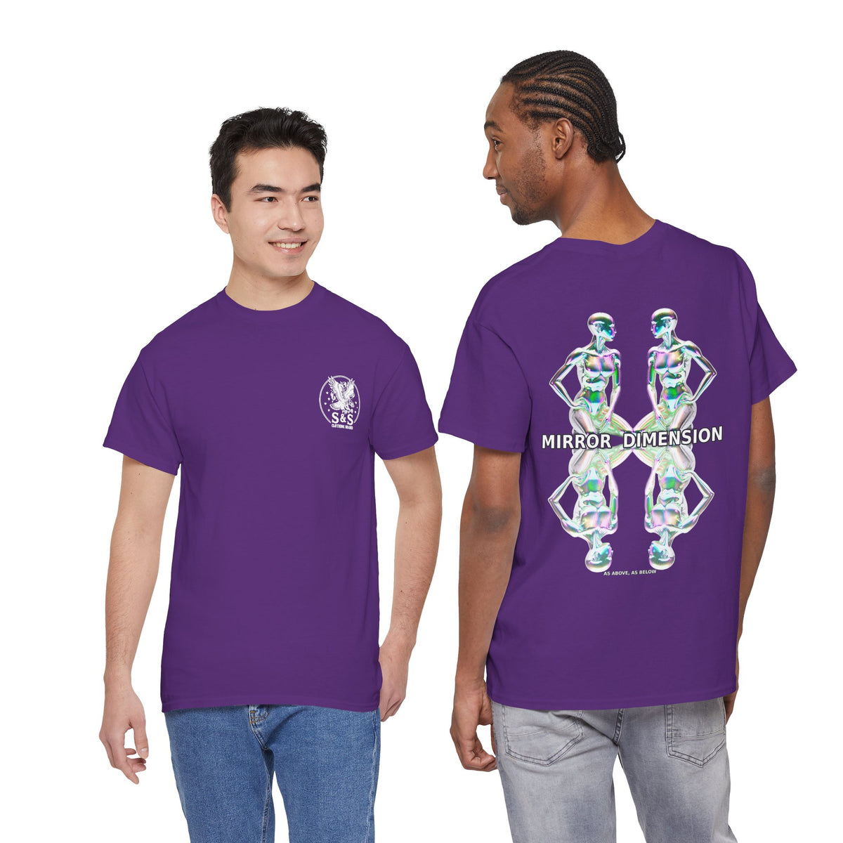Mirror Dimension T-Shirt — Symmetrical Sci-Fi Alien Graphic Tee