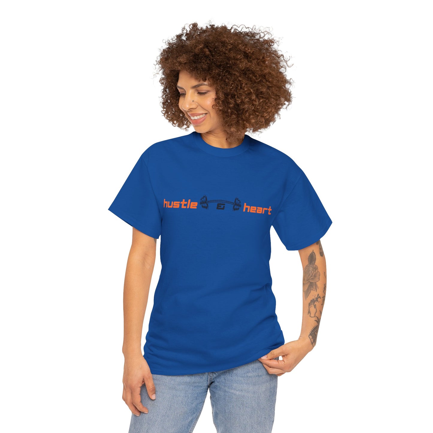 Hustle Heart Graphic Tee — Minimal Motivational T-Shirt