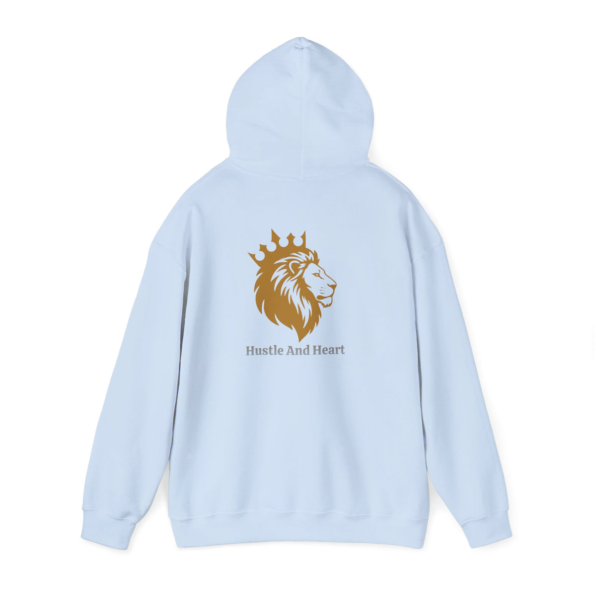 Lion Crown Hoodie — "Hustle And Heart" Graphic Pullover