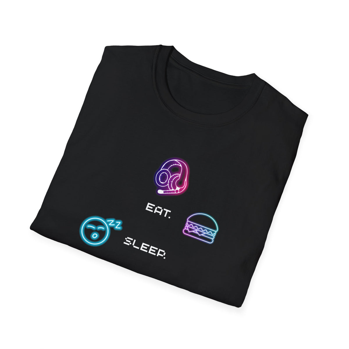 Pastel Gaming Icons T-Shirt — Cute Vaporwave Controller & Skull Tee