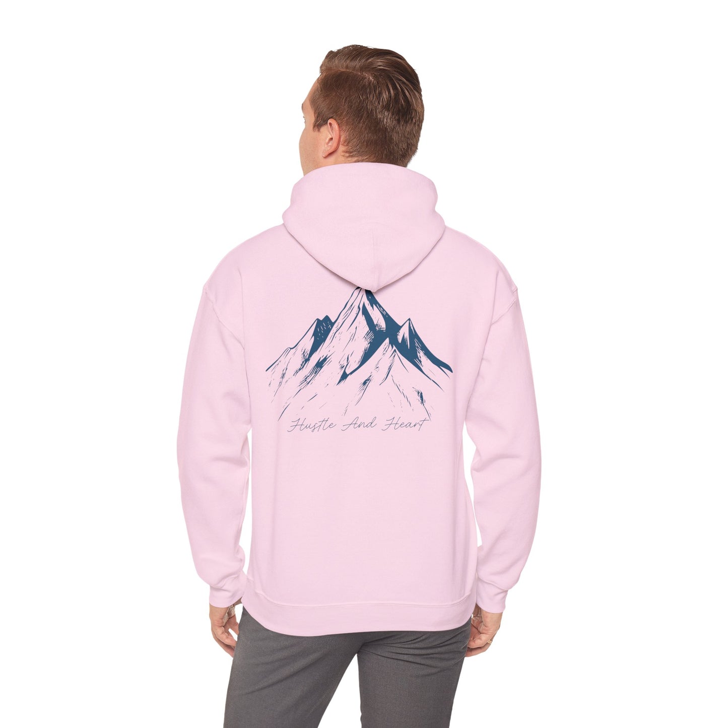 Mountain Sketch Hoodie — "My Home, Wild Heart" Minimal Nature Pullover