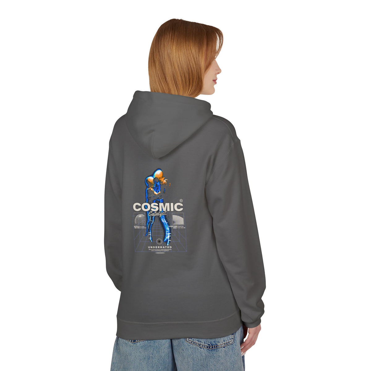 Cosmic Catalyst Graphic Hoodie — Futuristic Sci-Fi