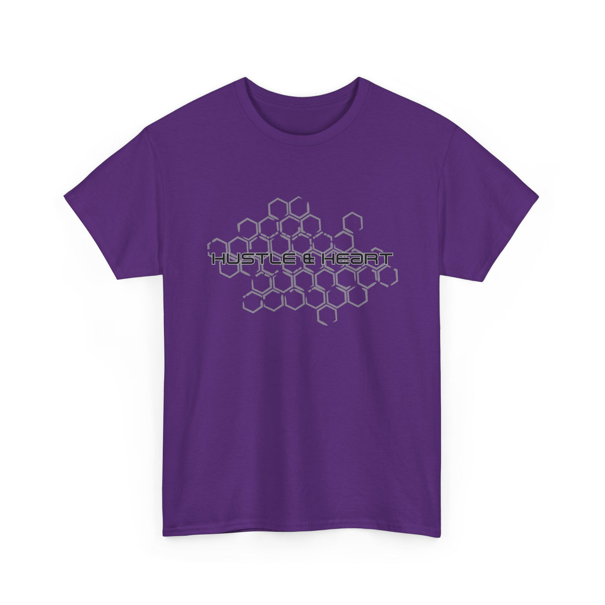 Hustle & Heart T-Shirt — Honeycomb Graphic Motivational Tee