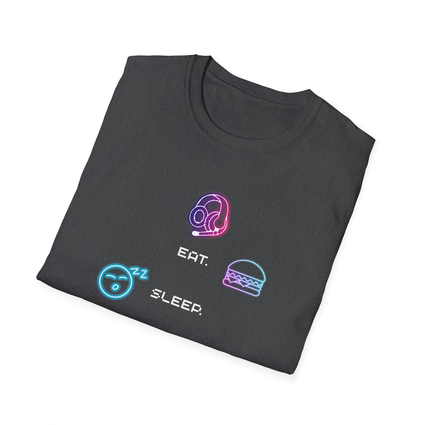 Pastel Gaming Icons T-Shirt — Cute Vaporwave Controller & Skull Tee