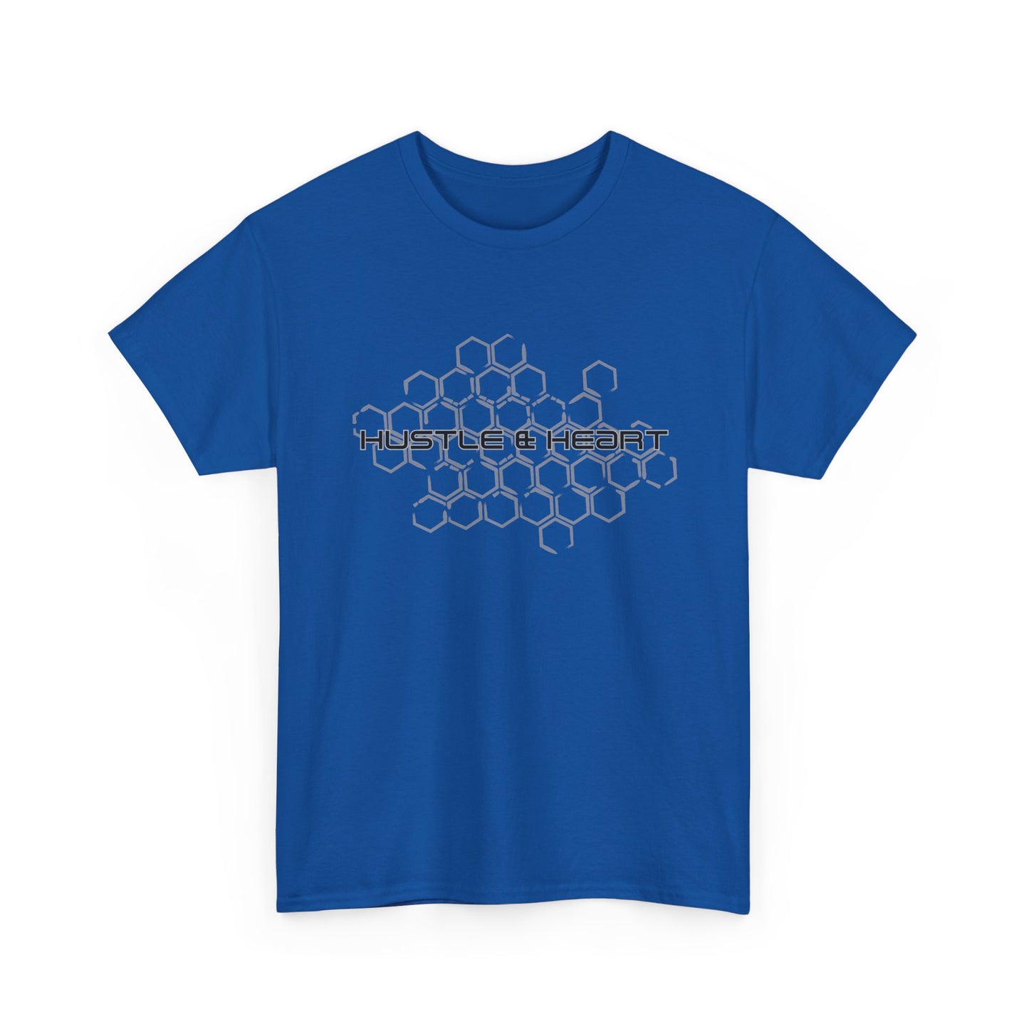 Hustle & Heart T-Shirt — Honeycomb Graphic Motivational Tee