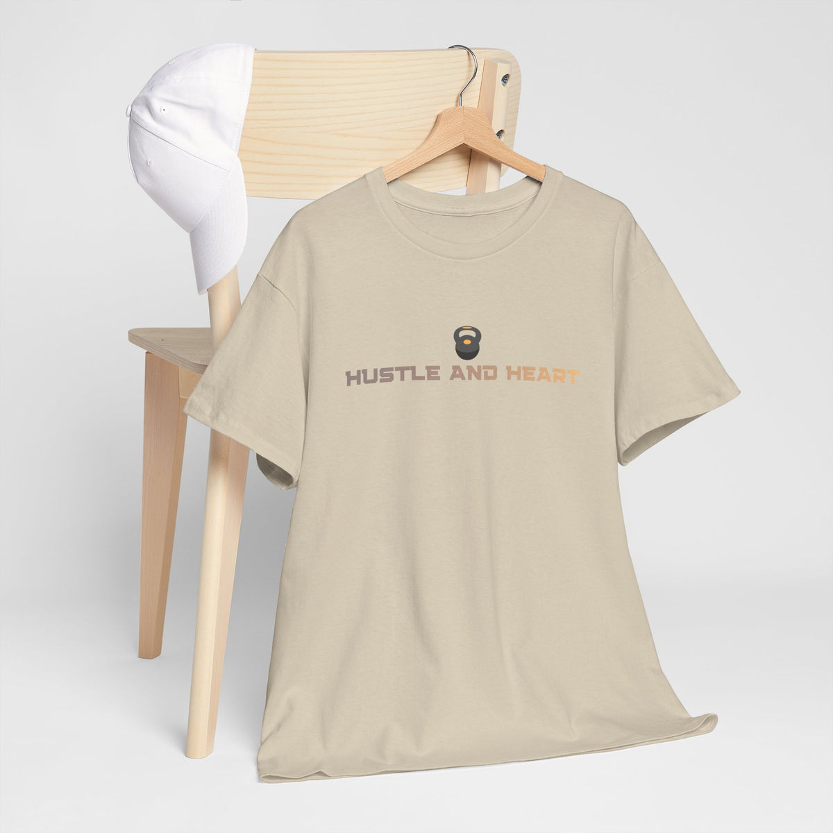 Hustle and Heart Tee — Minimal Motivational Graphic T-Shirt