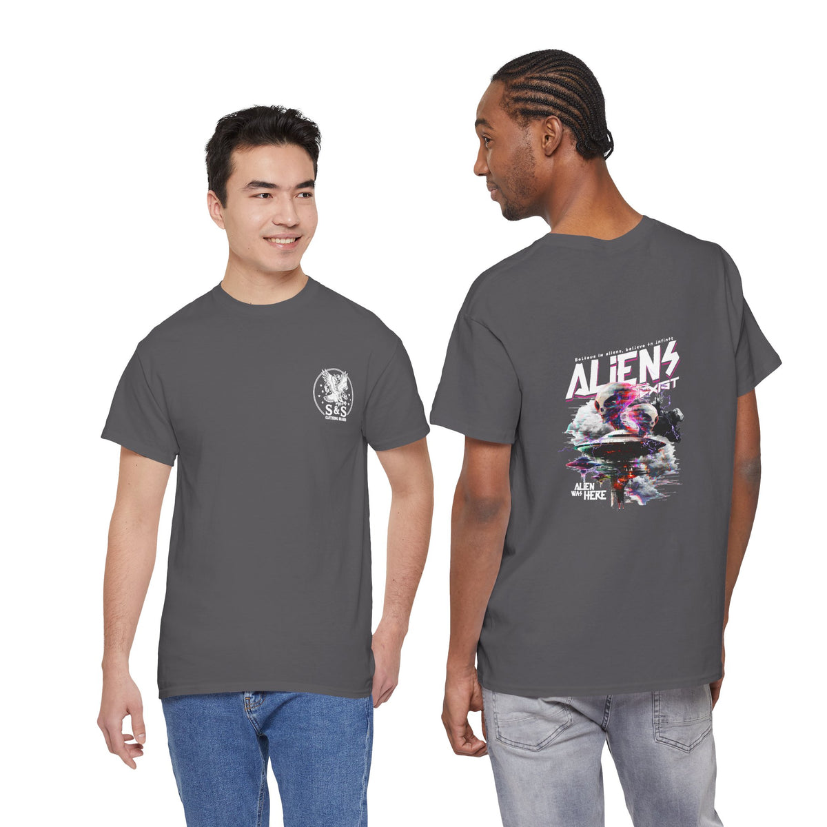 Aliens Exist T-Shirt — Sci-Fi Alien Graphic Streetwear Tee