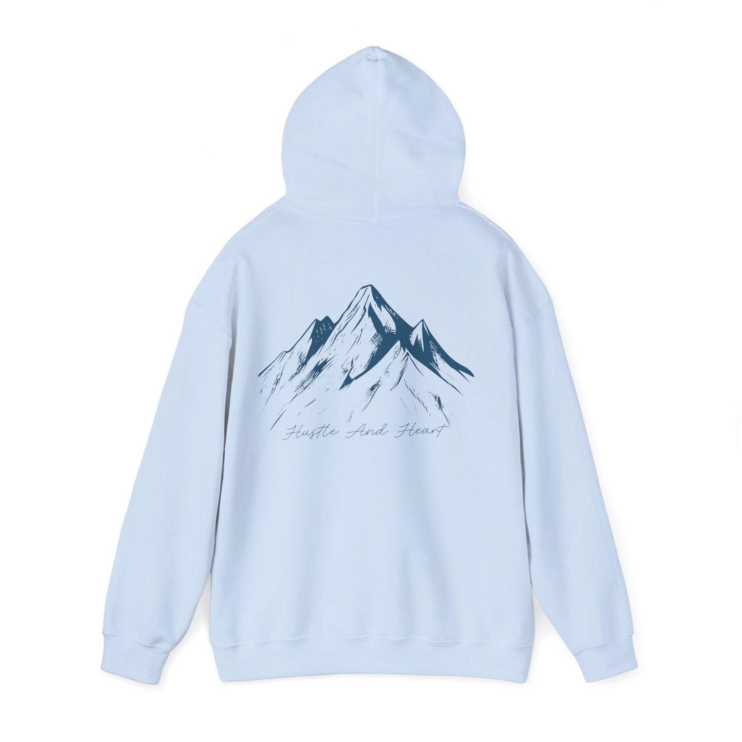 Mountain Sketch Hoodie — "My Home, Wild Heart" Minimal Nature Pullover